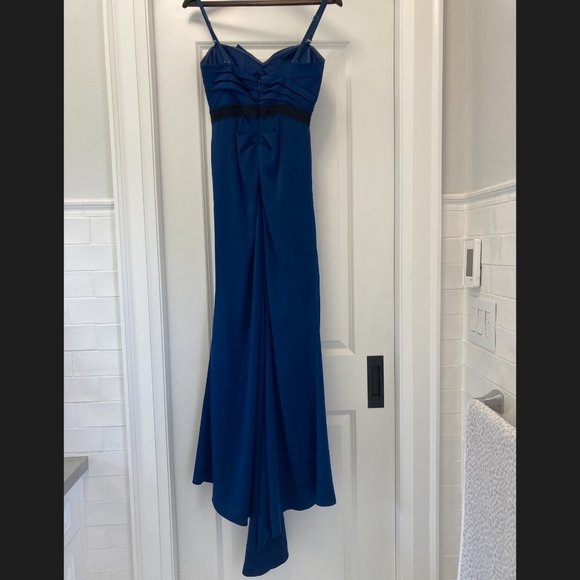 BCBGMaxAzria Deep Blue Floor Length Dress - Picture 4 of 10